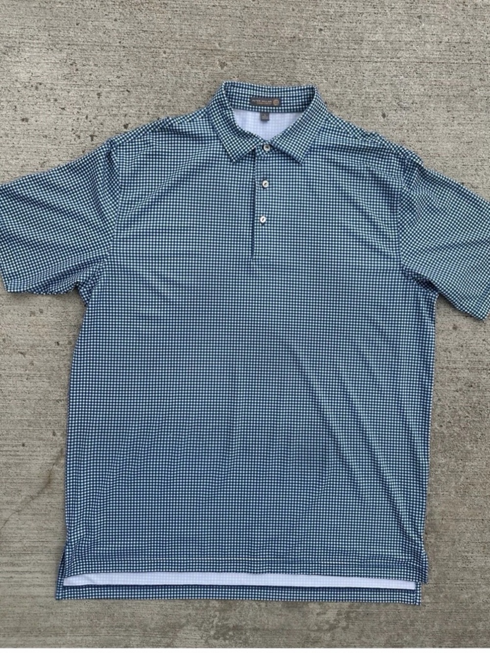 Peter Millar Men’s Polo Shirt Plaid Size Large